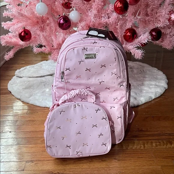 Madden Girl Pink Backpack with Bow Accents - Picture 4 of 7